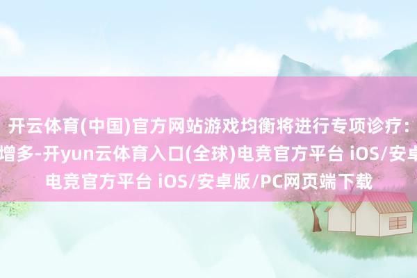开云体育(中国)官方网站游戏均衡将进行专项诊疗：敌东说念主数目会增多-开yun云体育入口(全球)电竞官方平台 iOS/安卓版/PC网页端下载